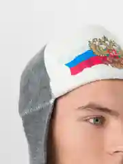 Тёмно-серый шапка-ушанка для бани, мужская