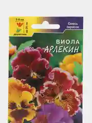 Семена Виола "Арлекин", махровая смесь, 0,1 г, Цветущий сад