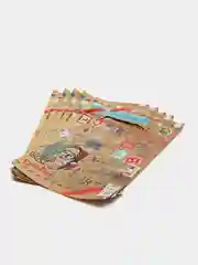 Тёмно-коричневый подарочный пакет "Новый год"