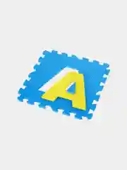 Коврик-пазл напольный 2,4*1,2м мягкий "Алфавит" 32 элемента 30*30см, 1 см, ассорти