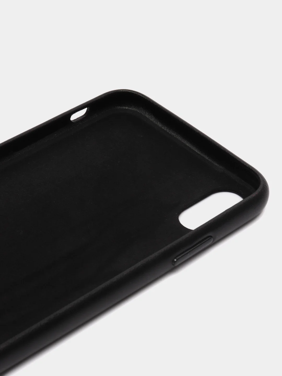 Черный чехол для iPhone X/XS/XS Max/XR под кожу (Leather Case)