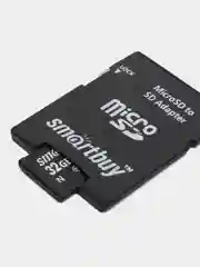 Карта памяти SmartBuy microSD, 32 /64 /128GB Class10, micro SD для смартфона, телефона