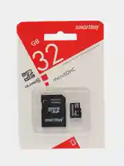 Карта памяти SmartBuy microSD, 32 /64 /128GB Class10, micro SD для смартфона, телефона