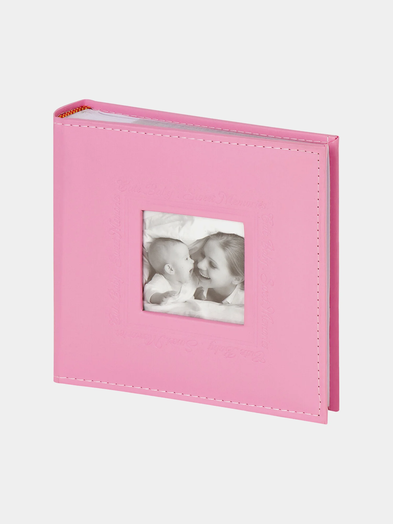 Фотоальбом BRAUBERG "Cute Baby" на 200 фото 10*15 см, под кожу, бумажные стр., бокс