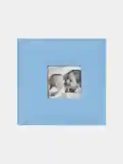 Фотоальбом BRAUBERG "Cute Baby" на 200 фото 10*15 см, под кожу, бумажные стр., бокс, синий