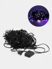 Фуксия уличная гирлянда-нить, LED, на черном проводе, 40 м
