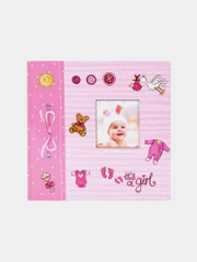 Фотоальбом BRAUBERG "Its a girl" на 200 фото 10*15см, тверд обложка, бум. стр, бокс