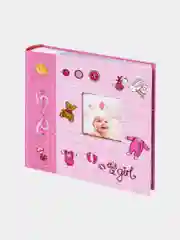 Фотоальбом BRAUBERG "Its a girl" на 200 фото 10*15см, тверд обложка, бум. стр, бокс