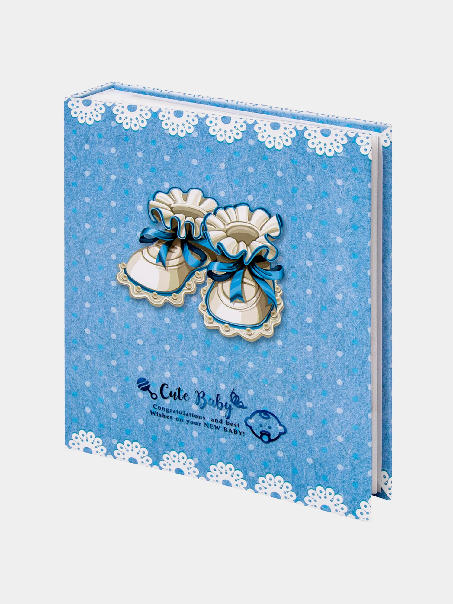 Фотоальбом BRAUBERG "Baby shoes" на 200 фото 10*15см, твердая обложка, термосклейка 391147