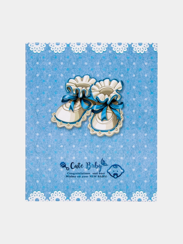 Фотоальбом BRAUBERG "Baby shoes" на 200 фото 10*15см, твердая обложка, термосклейка 391147