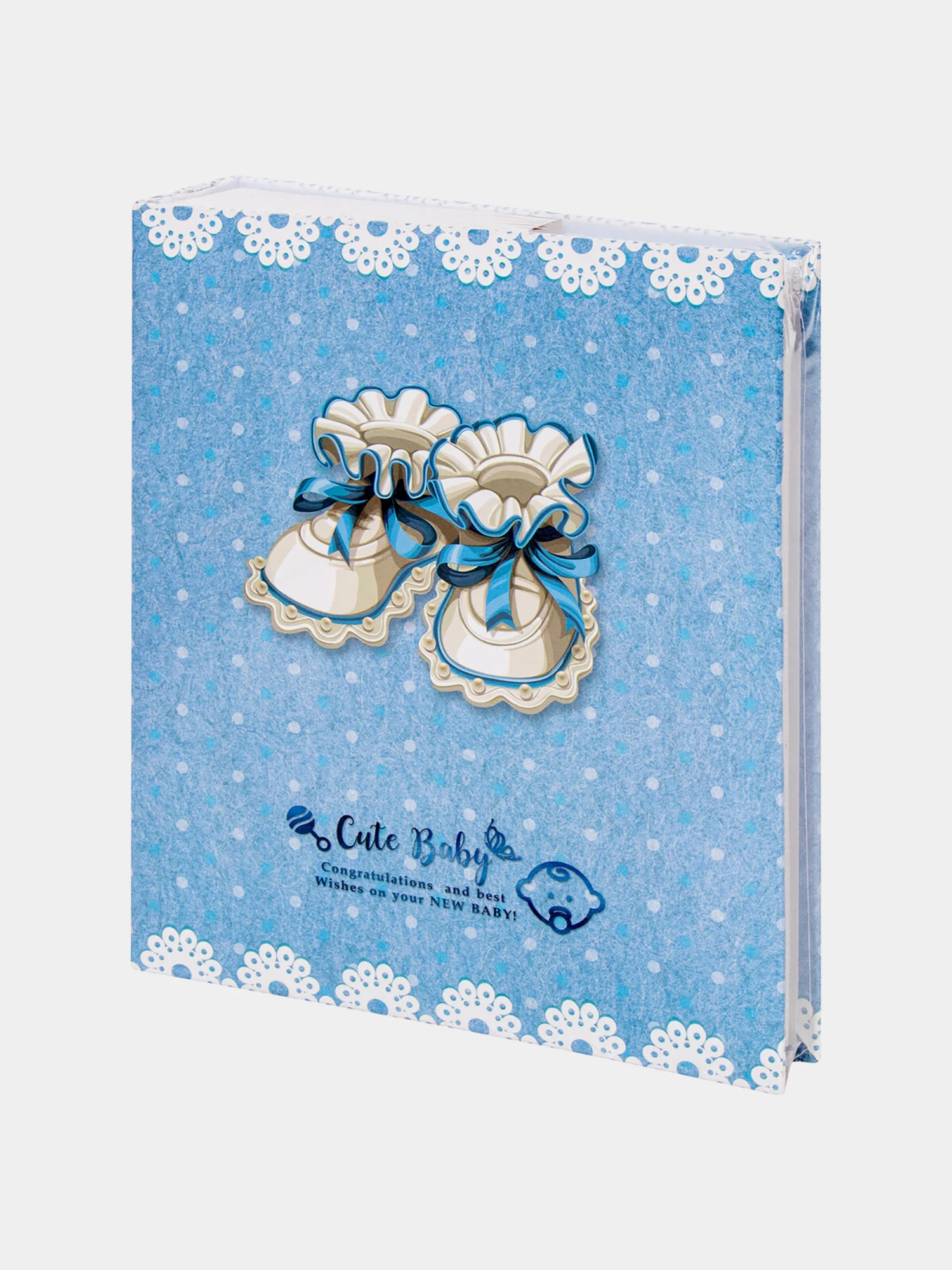 Фотоальбом BRAUBERG "Baby shoes" на 200 фото 10*15см, твердая обложка, термосклейка 391147