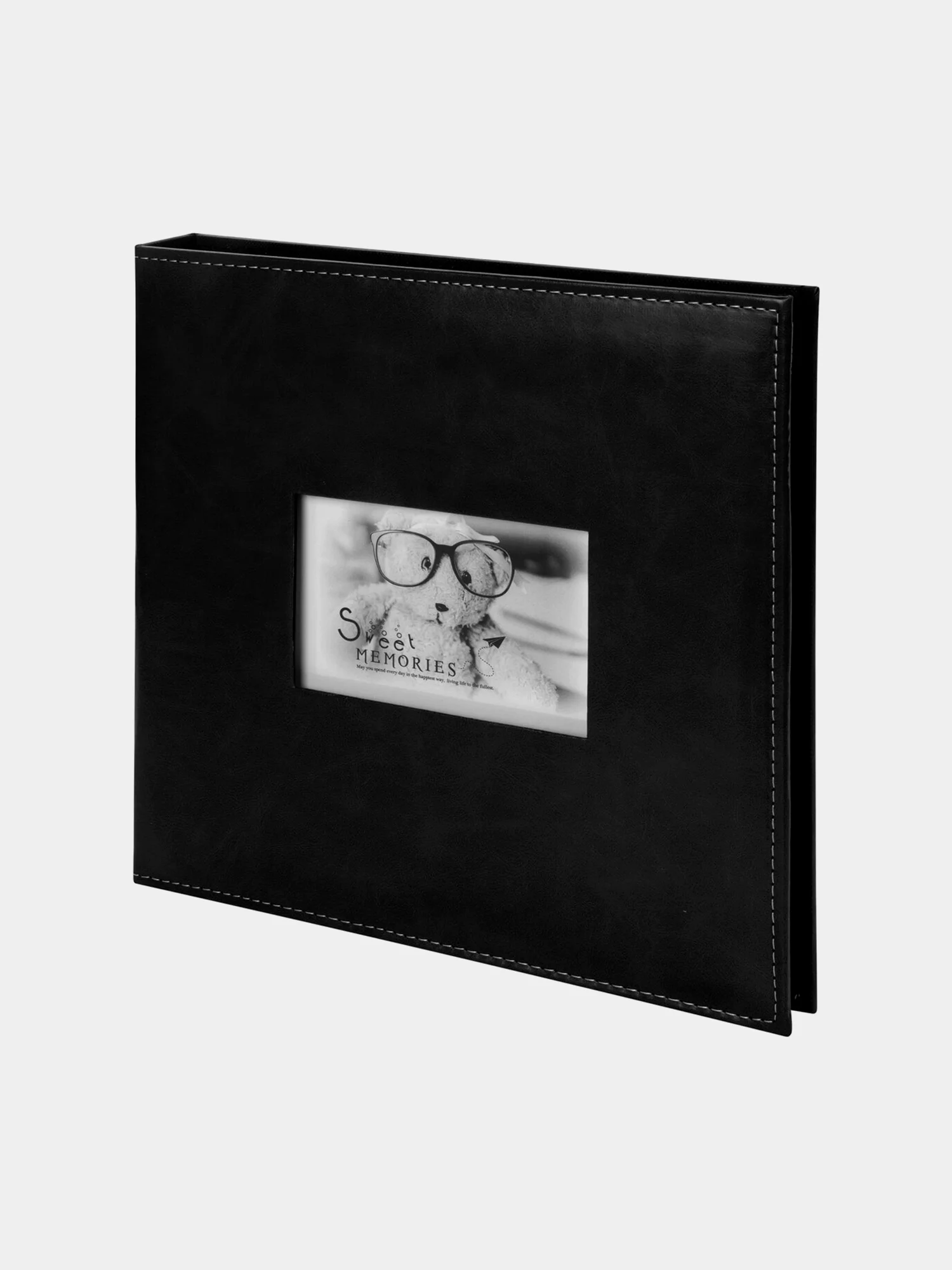 Фотоальбом BRAUBERG "Premium Black" 20 магнитных листов 30*32см, под кожу, черный, 391186
