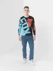 Бирюзовый джерси для мотокросса