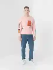 Розовый свитшот
