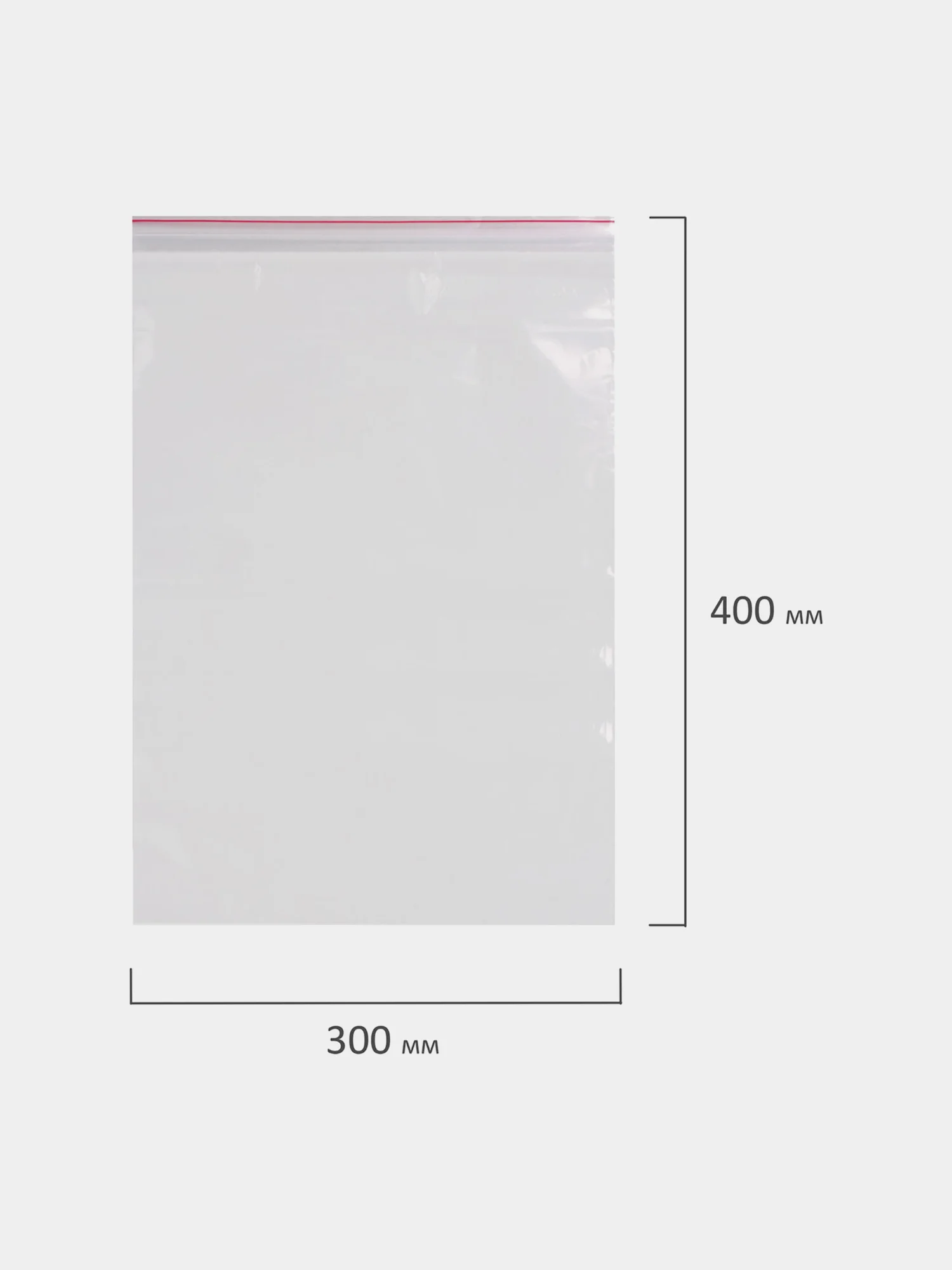 Пакеты с замком ZIP LOCK "зиплок", комплект 100 шт., 300х400мм, ПВД, толщ. 40 микр