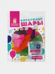Шары воздушные "Золотая сказка", 12"(30см), комплект 50шт, ассорти 10цв, "C днем рождения"