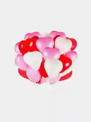 Шары воздушные в форме сердца "Золотая сказка", 10"(25см), комплект 50 штук, 3 цвета, пакет