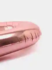 Алый воздушный шар фольгированный, цифра, 77 см хром розовое золото, юбилей, день рождения