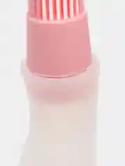 Розовый кисточка силиконовая, с емкостью для масла