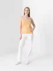 Бежевый майка женская