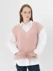 Розовый жилетка женская