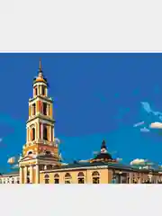 Картина по номерам на холсте с подрамником 50х40 см "Церковь Иоанна Богослова"