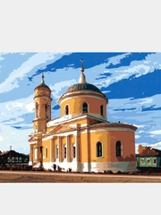 Картина по номерам на холсте 50х40, "Крестовоздвиженская церковь"
