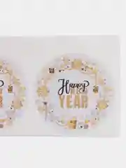 Золотой наклейки новогодние 10 штук, для подарка