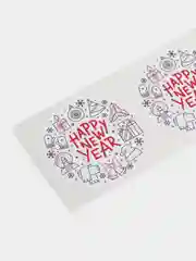 Алый наклейки новогодние 10 штук, для подарка