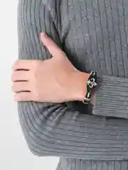 Черный кожаный браслет, унисекс, браслет на руку