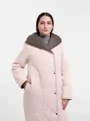 Коричневый пуховик женский зимний длинный Палето