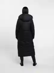 Черный пуховик женский зимний длинный
