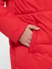 Красный пуховик женский зимний длинный ПАЛЕТО