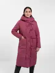 Пудровый пуховик женский зимний ПАЛЕТО
