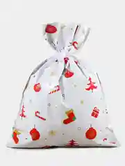 Белый мешок пакет подарочный 3 шт/ 10 шт Новый год/Рождество