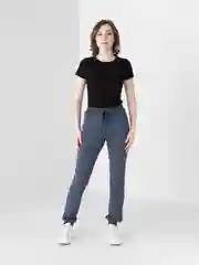 Синий меланж брюки спортивные женские