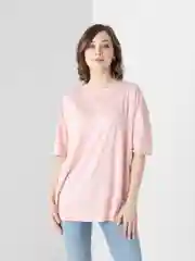 Розовый футболка женская, оверсайз