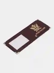 Багровый обложка на удостоверение "ФСИН России", натуральная кожа