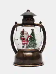 Бронзовый новогодний шар со снегом