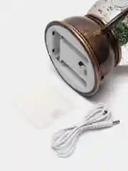 Бронзовый новогодний шар со снегом