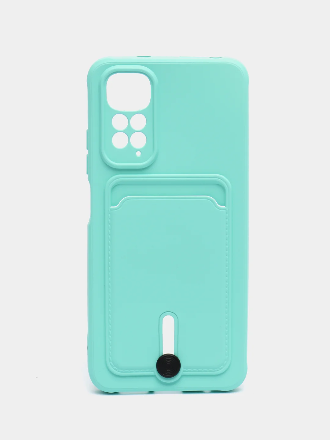 Бирюзовый чехол Xiaomi Redmi Note 11 4G, Redmi Note 11S  Редми Нот 11 / Нот 11С с карманом для карты