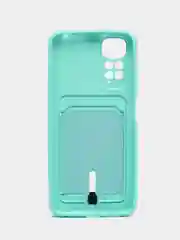 Бирюзовый чехол Xiaomi Redmi Note 11 4G, Redmi Note 11S  Редми Нот 11 / Нот 11С с карманом для карты