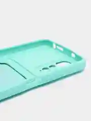 Бирюзовый чехол Xiaomi Redmi Note 11 4G, Redmi Note 11S  Редми Нот 11 / Нот 11С с карманом для карты