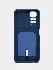 Синий чехол Xiaomi Redmi Note 11 4G, Redmi Note 11S  Редми Нот 11 / Нот 11С с карманом для карты