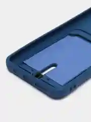 Синий чехол Xiaomi Redmi Note 11 4G, Redmi Note 11S  Редми Нот 11 / Нот 11С с карманом для карты