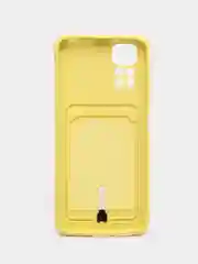 Желтый чехол Xiaomi Redmi Note 11 4G, Redmi Note 11S  Редми Нот 11 / Нот 11С с карманом для карты