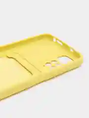 Желтый чехол Xiaomi Redmi Note 11 4G, Redmi Note 11S  Редми Нот 11 / Нот 11С с карманом для карты
