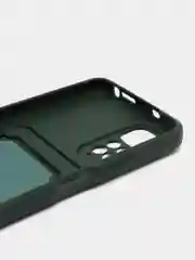 Зеленый чехол Xiaomi Redmi Note 11 4G, Redmi Note 11S  Редми Нот 11 / Нот 11С с карманом для карты
