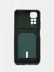 Зеленый чехол Xiaomi Redmi Note 11 4G, Redmi Note 11S  Редми Нот 11 / Нот 11С с карманом для карты