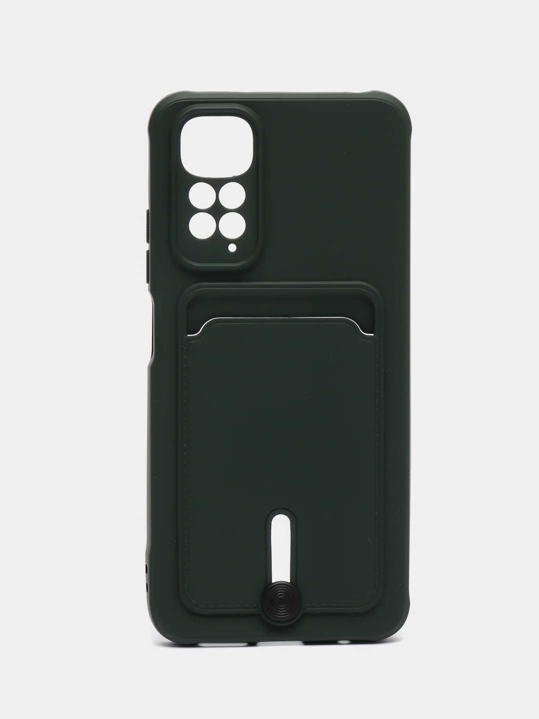 Зеленый чехол Xiaomi Redmi Note 11 4G, Redmi Note 11S  Редми Нот 11 / Нот 11С с карманом для карты